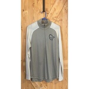 Norrøna Femund PureUll 180 Wool Zip Neck Top M Winter Twig Baselayer Flaws